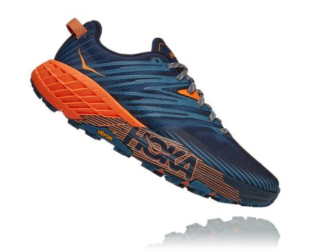 Hoka One One Speedgoat 4 - Sapatos De Caminhada Homem Turquesa / Laranja | PT-WOlprJZ